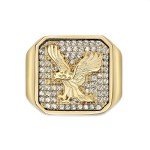 Metro Eagle Signet Ring for Men in Stainless Steel