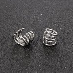 Stainless Steel Vortex Stacked Ring Cuffs for Gauges