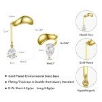 Unique Twisted Geometry Zirconia Ear Cuff