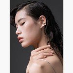 Unique Twisted Geometry Zirconia Ear Cuff