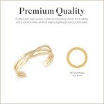 Mila Gold Cuff Bracelet - Adjustable Women’s Jewelry