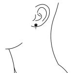 Sterling Silver Black Onyx Clip-On Stud Earrings