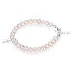 Sterling Silver Baby Girl Bracelet with Cross Charm