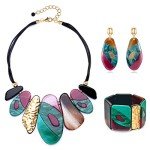 Bold Multicolor Acrylic Jewelry Set for Women