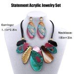 Bold Multicolor Acrylic Jewelry Set for Women