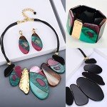 Bold Multicolor Acrylic Jewelry Set for Women