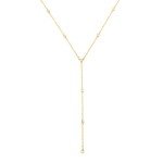 GELIN 14K Gold Diamond Y-Necklace for Women