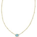 Kendra Scott Mini Elisa Turquoise Pendant Necklace
