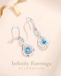 Aquamarine Dangle Earrings in 925 Sterling Silver