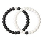 Black & White Lokai Bracelets for Couples & Friends