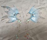 Blue Princess Ear Cuffs for Halloween Cosplay