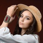 Afghan Tribal Vintage Red Stone Cuff Bracelet
