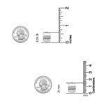 Sterling Silver Square Texture Clip-On Earrings