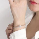 Cute Adjustable 925 Sterling Silver Mickey Bracelet