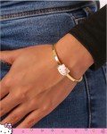 Hello Kitty Gold Flash-Plated Bangle Bracelet