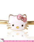 Hello Kitty Gold Flash-Plated Bangle Bracelet