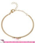 Hello Kitty Gold Flash-Plated Bangle Bracelet