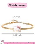 Hello Kitty Gold Flash-Plated Bangle Bracelet