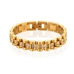 Trendy 18K Gold Waterproof Link Bracelet for Women
