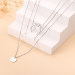 Triple Layered Sterling Silver Necklace for Women