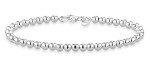 Italian 925 Sterling Silver Bead Chain Bracelet