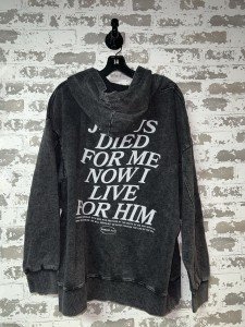 Jesus Faith Hoodie - Gray, Size Large