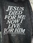 Jesus Faith Hoodie - Gray, Size Large