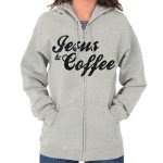 Jesus Christ Coffee Funny Women's Zip Hoodie