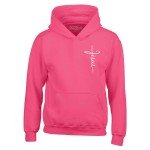 Cursive Jesus Cross Pocket Hoodie Sweatshirt
