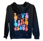 Women's Black 'Love Like Jesus' Hoodie - Size S