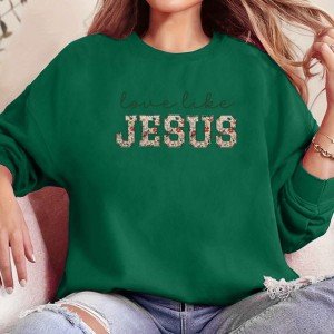 Jesus Printed Winter Hoodie for Women
