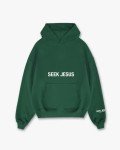 Heavenly Seek Jesus Green Unisex Hoodie