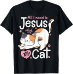 Jesus, My Cat, and Me – Christian T-Shirt Hoodie