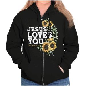 Jesus Loves You Sunflowers Women's Hoodie