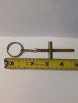 Gold Cross Keychain Featuring Jesus