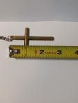 Gold Cross Keychain Featuring Jesus