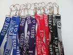 Set of 12 "I Love Jesus" Lanyard Key Chains