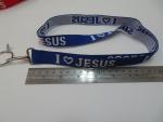 Set of 12 "I Love Jesus" Lanyard Key Chains