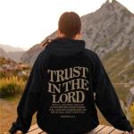 Trust In The Lord Graphic Hoodie for Women