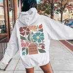 Cayxatiu Floral Bible Verse Hoodie for Women