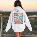 Cayxatiu Floral Bible Verse Hoodie for Women