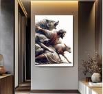 Jesus and Lamb Canvas Wall Art for Home
