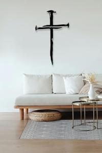 Jesus Metal Wall Cross Decor for Home or Church