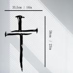 Jesus Metal Wall Cross Decor for Home or Church