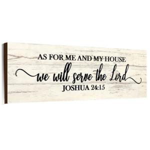 As for Me and My House Wooden Wall Art