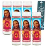 Sacred Heart of Jesus Candle Set with Bookmark