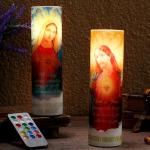 Jesus Candles LED Flameless Prayer Candle Set