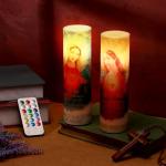 Jesus Candles LED Flameless Prayer Candle Set