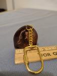 Jesus Double-Sided Gold Metal Keychain Ring