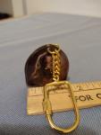 Jesus Double-Sided Gold Metal Keychain Ring